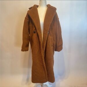 Brown Teddy Trench Jacket